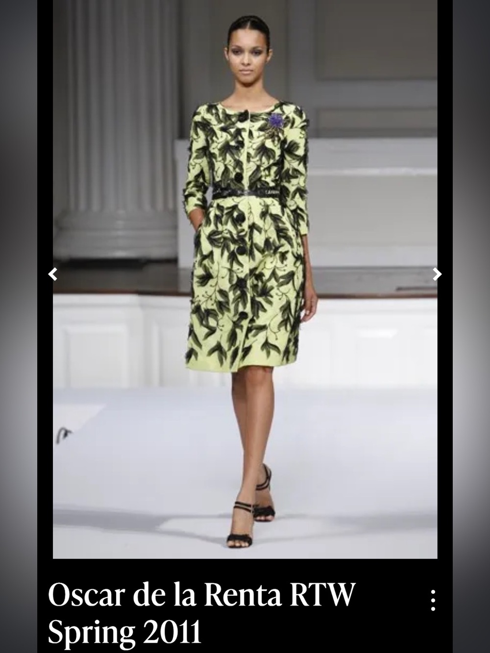 Gold Chain & Italian Leather Vintage Belt - Oscar de la Renta Runway Sample XS - Picture 7 of 9